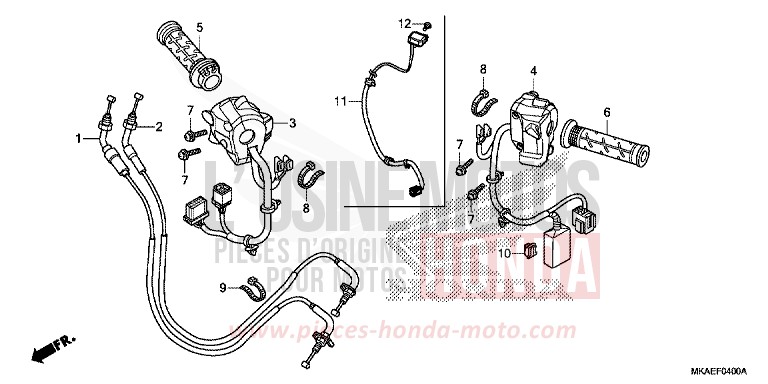 SCHALTER/KABEL von Integra 750 MAT ALPHA SILVER METALLIC (NHB73) von 2018